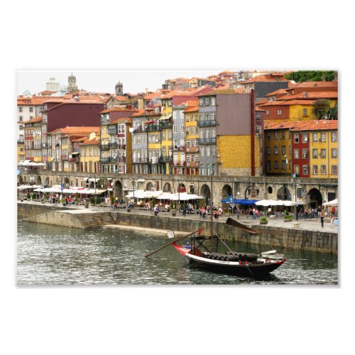 Colors of city port in Porto Portugal Photo Print
