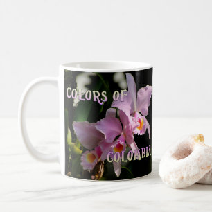 Colors of Colombia Cattleya Orchid Coffee Mug