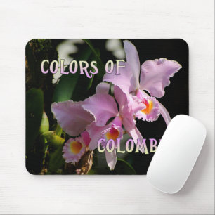 Colors of Colombia Cattleya Orchid Mouse pad