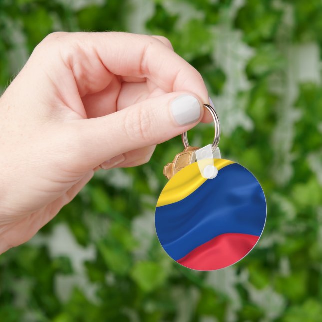 Colors of Colombian Flag  Keychain (Hand)