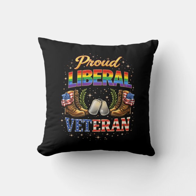 Colors of Courage Throw Pillow (Front)