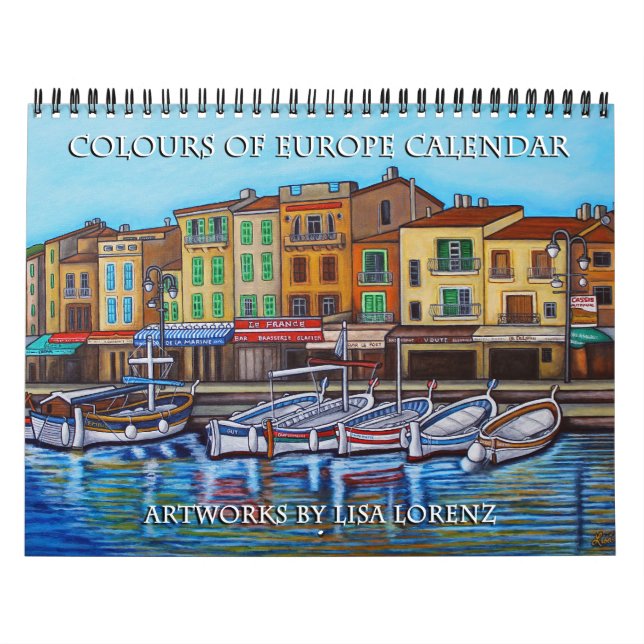 Colors of Europe 2-Page Calendar by Lisa Lorenz (Cover)
