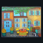 Colors of Europe 2-Page Calendar by Lisa Lorenz<br><div class="desc">Keep your months up to date with this beautiful colorful calendar with beautiful travel painting images of Europe by popular artist Lisa Lorenz. The calendar is so colorful and beautiful you will want to keep the images and frame them.  Available in 3 sizes: S M L</div>