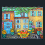 Colors of Europe 2-Page Calendar by Lisa Lorenz<br><div class="desc">Keep your months up to date with this beautiful colorful calendar with beautiful travel painting images of Europe by popular artist Lisa Lorenz. The calendar is so colorful and beautiful you will want to keep the images and frame them.  Available in 3 sizes: S M L</div>