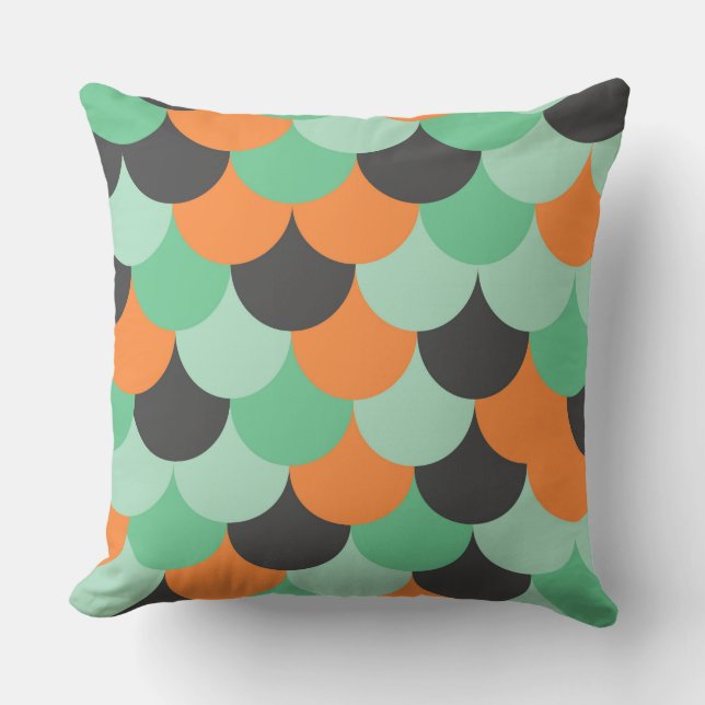 Colors of fall abstract pattern throw pillow (Front)
