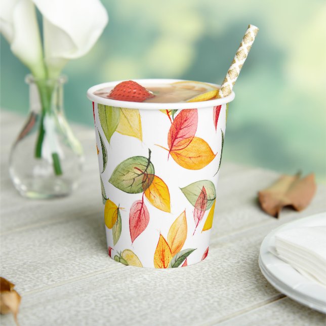 Colors Of Fall Paper Cups (Insitu)