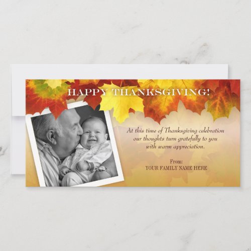 Colors of Fall Thanksgiving Holiday Card