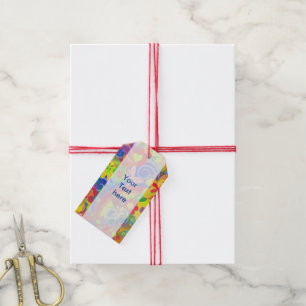 Colors of Flower Power + your Text Gift Tags
