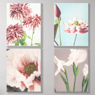 Colors of flowers canvas photo tile
