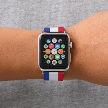 Colors Of France Flag. Apple Watch Band by produkto at Zazzle