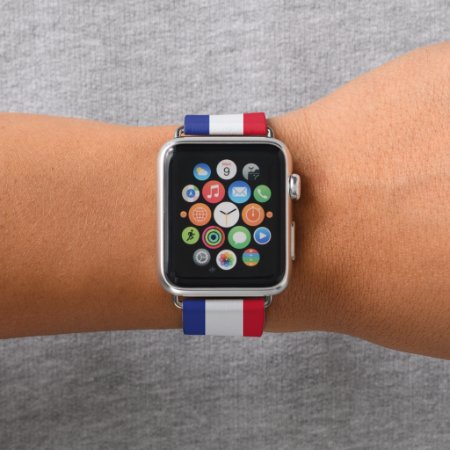 Colors Of France Flag. Apple Watch Band