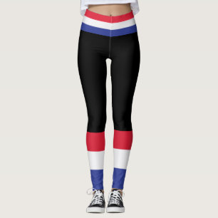 Colors of France Flag. Leggings