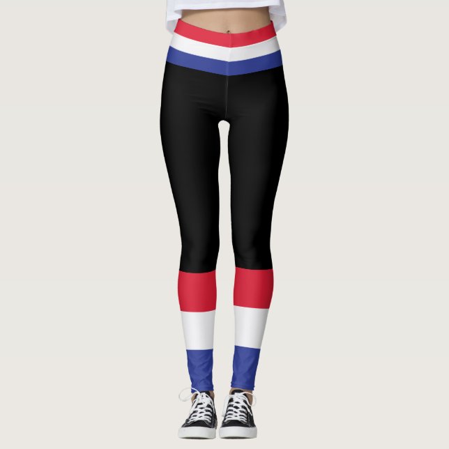 Colors of France Flag. Leggings (Front)