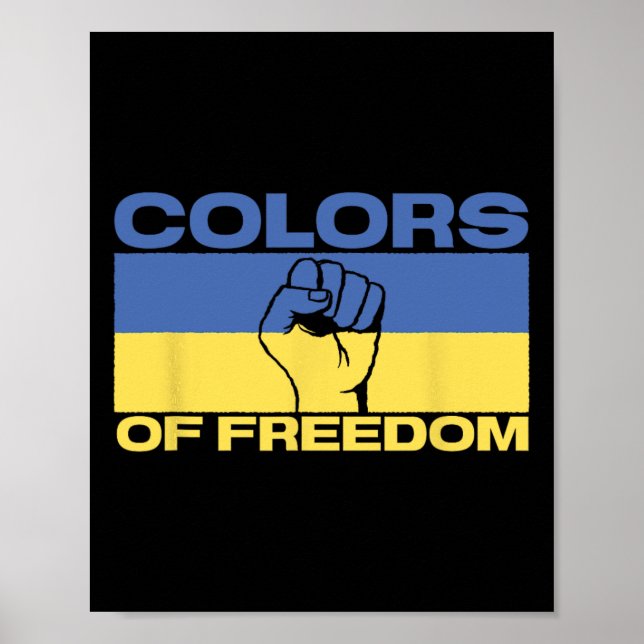 Colors Of Freedom Ukraine Flag  Poster (Front)