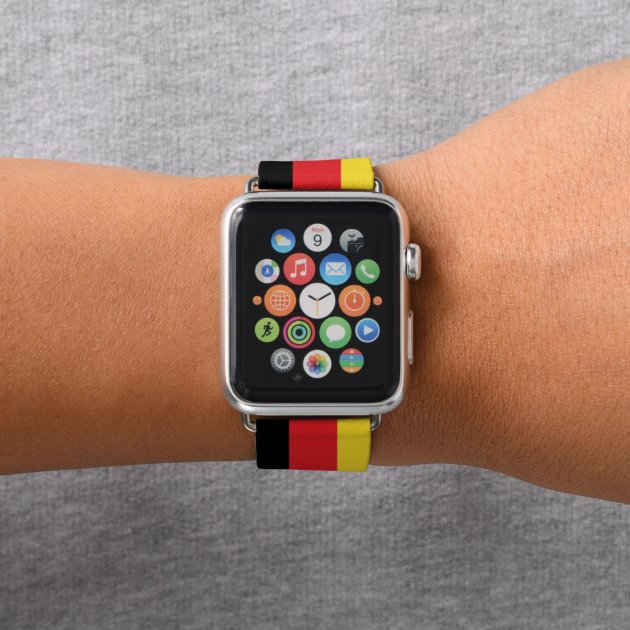 Colors of Germany Flag. Apple Watch Band | Zazzle.com