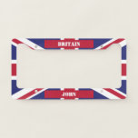 Colors Of Great Britain Flag. Add Your Name. License Plate Frame at Zazzle