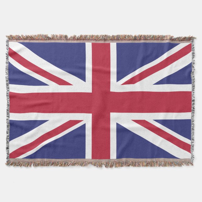 Colors of Great Britain Flag. Throw Blanket (Front)