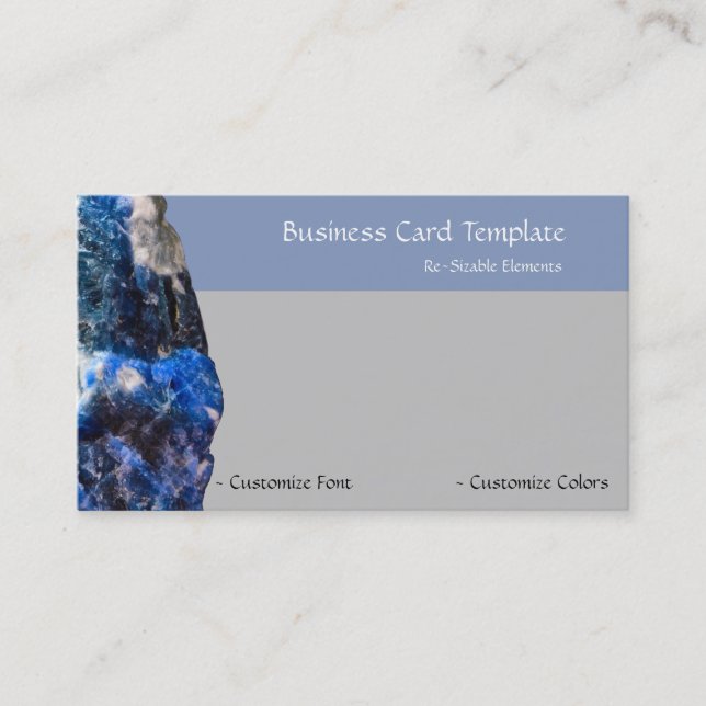 Colors of Healing Stones Lapis Business Card (Front)