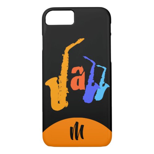 Colors of Jazz Monogram Black iPhone Case