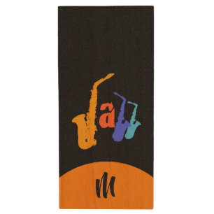 Colors of Jazz Monogram Black USB Flash Drive