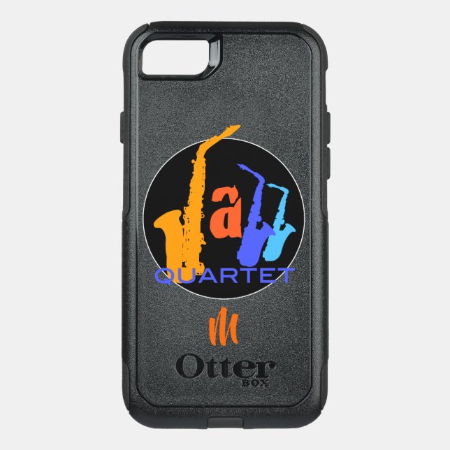 Colors of Jazz Quartet Monogram O iPhone Case (Back)