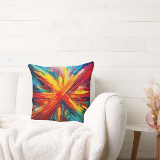 Colors of life throw pillow