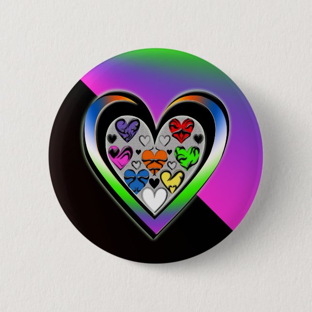 Colors of Love Pinback Button (Front)