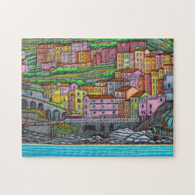 Colors of Manarola 11x14 Puzzle with Gift Box (Horizontal)