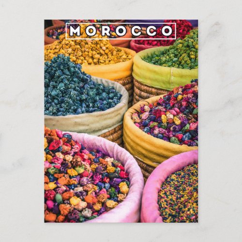 Colors Of Marrakech Red Medina Spices Shop Postcard