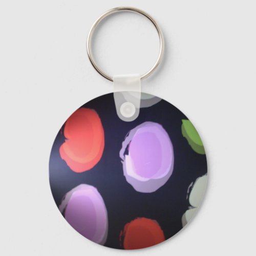 Colors of my life Big polkadotJPG Keychain