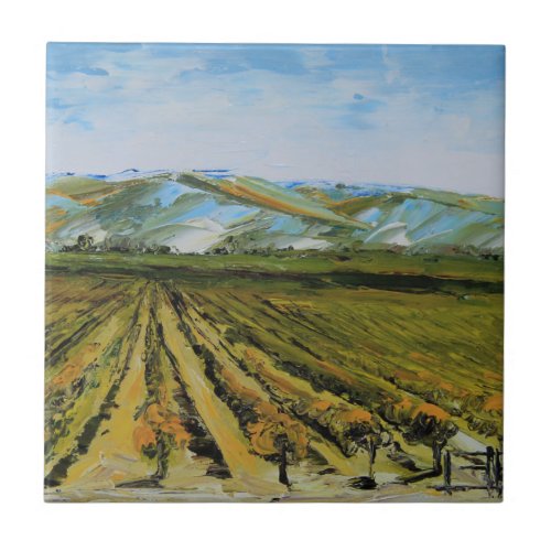Colors of Napa Valley Wine Country California Ceramic Tile
