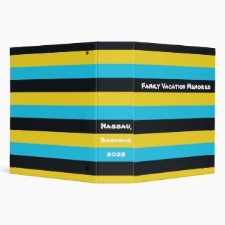 Colors of Nassau Flag   3 Ring Binder