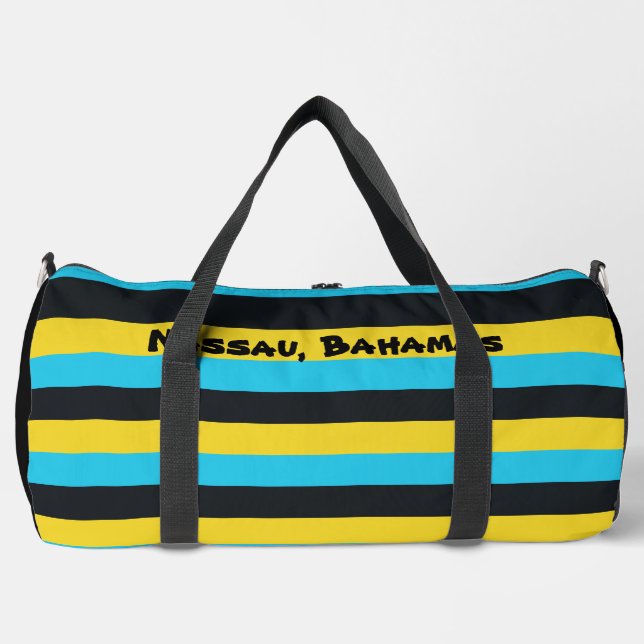 Colors of Nassau Flag  Duffle Bag (Front)