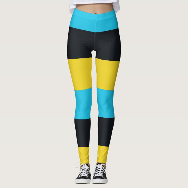 Colors of Nassau Flag  Leggings (Front)