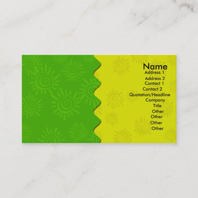 Colors of Nature Business Card (Front)