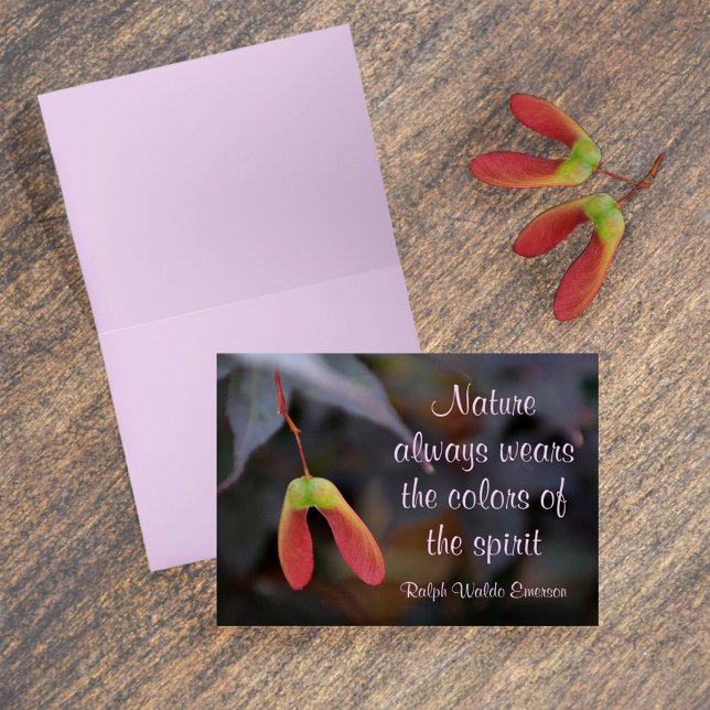 Colors of Nature Emerson Quote Note Card (Blank Note Cards starting with 10 cards)