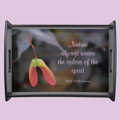 Colors of Nature Ralph Waldo Emerson Quote  Serving Tray