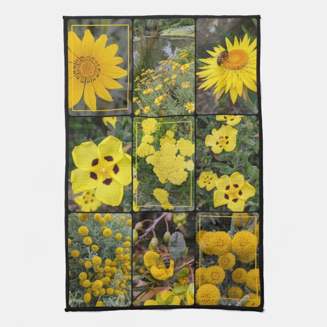 Colors of Nature - Yellow Flowers Kitchen Towel (Vertical)