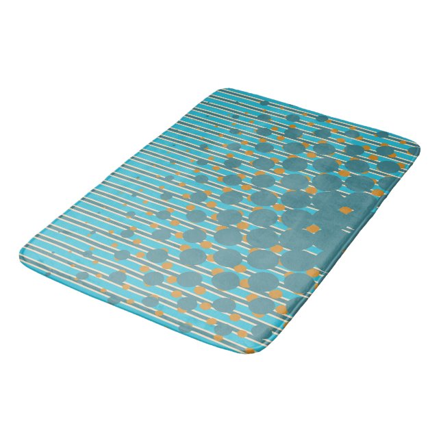 Colors of New Zealand - Density in Turquoise Bathroom Mat (Angled)