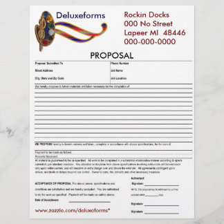 Colors of Paint Proposal Form Letterhead