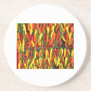 Colors of Peppers Drink Coaster