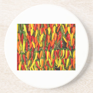 Colors of Peppers Drink Coaster