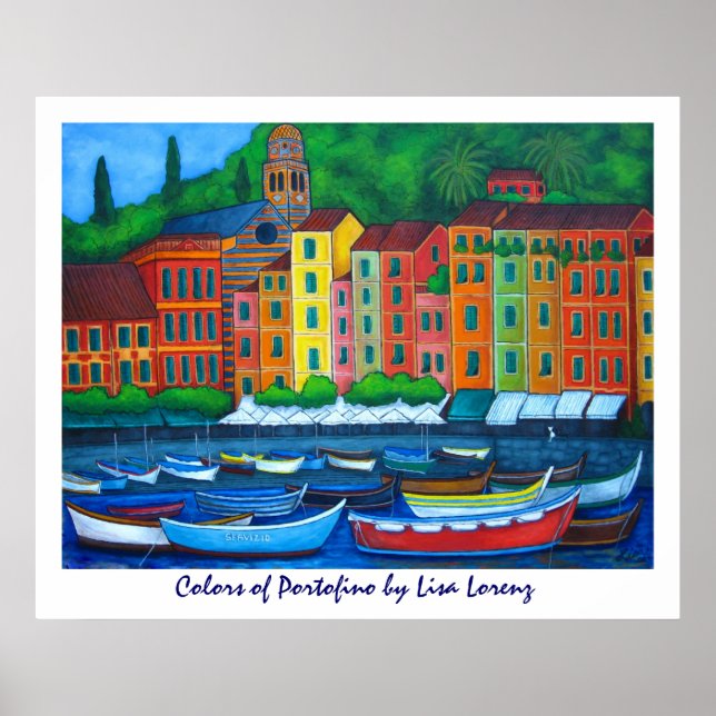 Colors of Portofino Painting Print (Front)