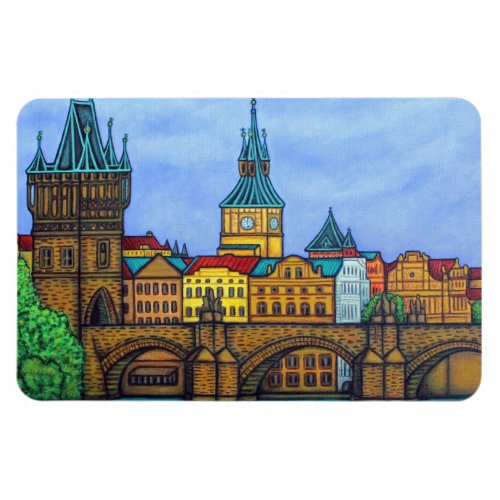 Colors of Prague Magnet by Lisa Lorenz