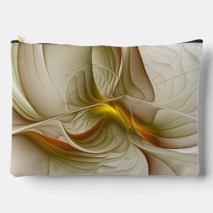Colors of Precious Metals, Abstract Fractal Art Accessory Pouch