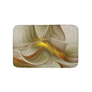 Colors of Precious Metals, Abstract Fractal Art Bath Mat