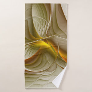 Colors of Precious Metals, Abstract Fractal Art Bath Towel