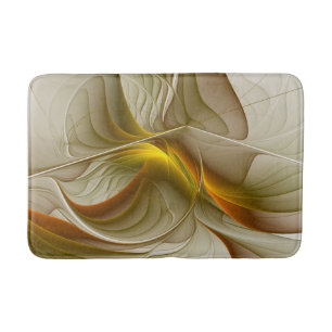 Colors of Precious Metals, Abstract Fractal Art Bathroom Mat