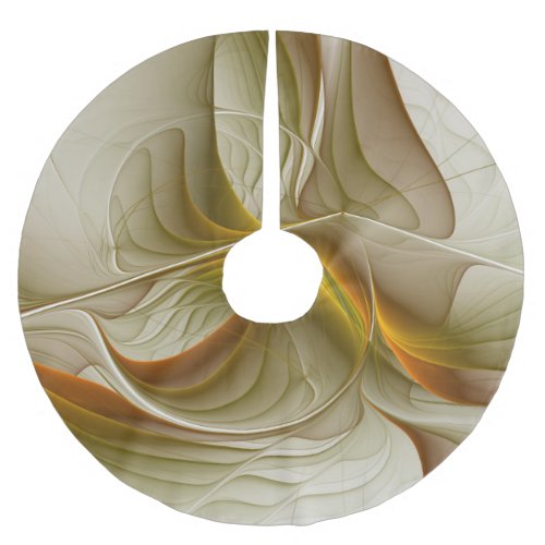 Colors of Precious Metals Abstract Fractal Art Brushed Polyester Tree Skirt