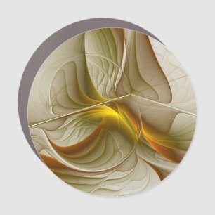 Colors of Precious Metals, Abstract Fractal Art Car Magnet